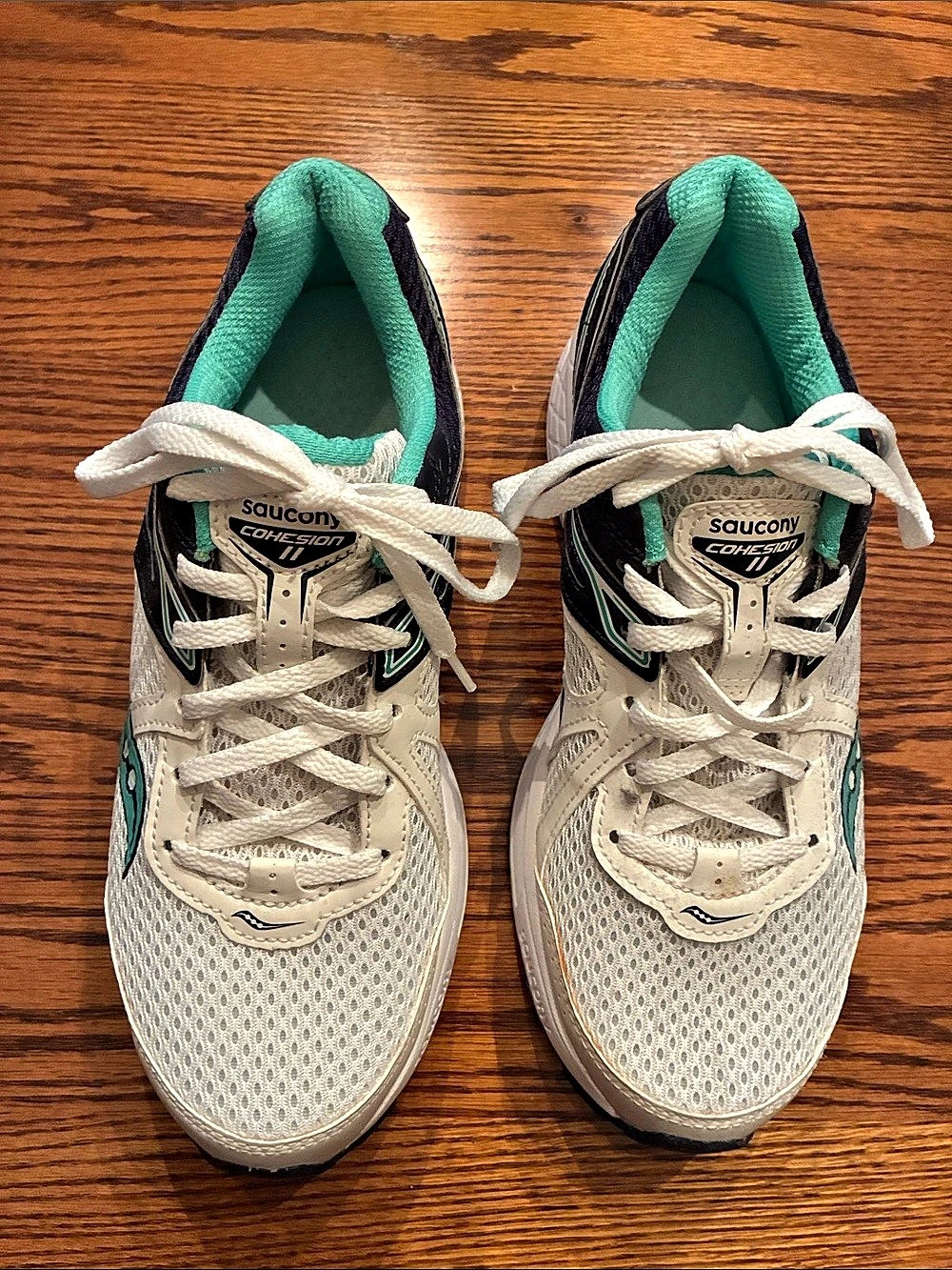 Saucony Cohesion 11 Women's White, Navy & Green US 8.5